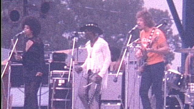 Rotary Connection with Minnie Riperton (left), Sidney Barnes (Center) - Saturday, August 30, 1969 - Texas International Pop Festival - Copyright, Charles Burwell