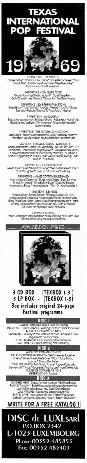 Historical German Advertisement for Festival CD set.