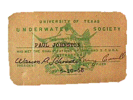 Club Instructor's Card