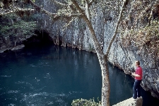 Paul at Nacimiento, the spring at Mante, Mexico